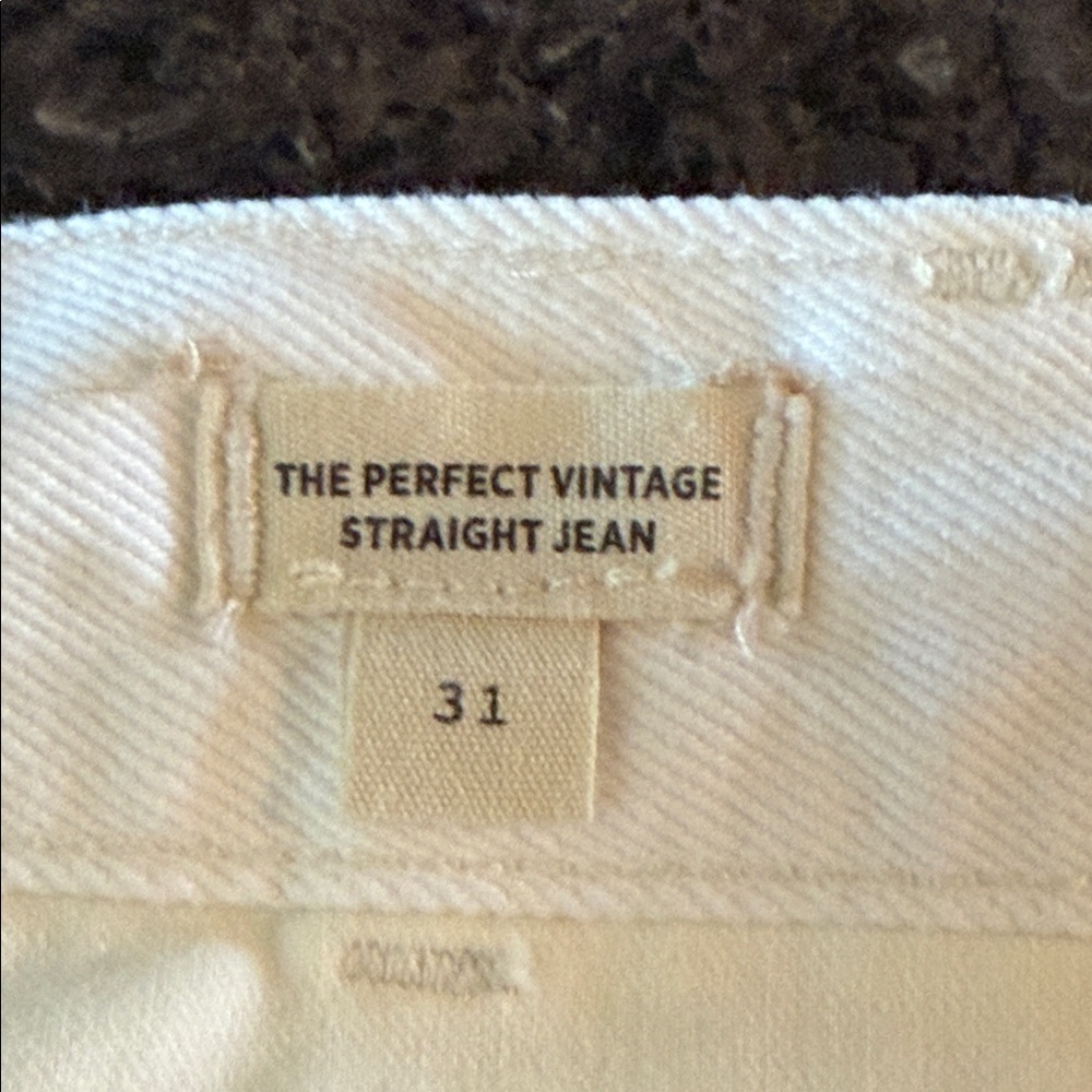 Madewell The Perfect Vintage Straight Jeans In Cream/White - Picture 10 of 11